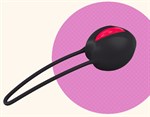 Черный вагинальный шарик Smartballs Uno - фото 208154
