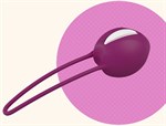Фиолетовый вагинальный шарик Smartballs Uno - фото 133235