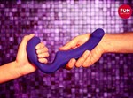 Безремневой фиолетовый страпон Share - фото 133240
