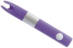 Фиолетовый клиторальный вибромассажёр Qvibry - фото 413906