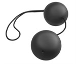 Чёрные анальные шарики Vibro Balls - фото 208588
