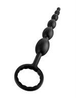 Анальная елочка из силикона First-Time Fun Beads - 25,3 см. - фото 189370