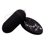 Черное виброяйцо с пультом дистанционного управления - фото 213187