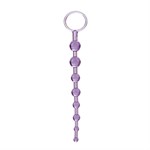Фиолетовая анальная цепочка First Time Love Beads - 21 см. - фото 133992