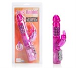 Розовый водонепроницаемый вибромассажер JACK RABBIT - фото 213365