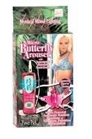 Светящийся розовый стимулятор клитора Micro Butterfly Arouser - фото 213375