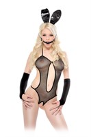 Костюм крольчихи Crazy Wabbit: боди, перчатки, ушки и кляп - фото 240623 Костюм крольчихи Crazy Wabbit: боди, перчатки, ушки и кляп - фото 240623