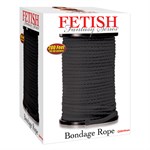 Черная веревка для связывания Bondage Rope - 60,9 м. - фото 122509
