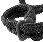 Черные верёвочные оковы на руки или ноги Silk Rope Love Cuffs - фото 191637