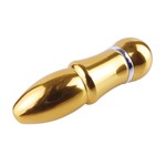 Золотистый алюминиевый вибратор GOLD SMALL - 7,5 см. - фото 8517