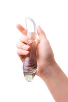 Стеклянный прозрачный фаллоимитатор с двухцветным кончиком - 22 см. - фото 266958 Стеклянный прозрачный фаллоимитатор с двухцветным кончиком - 22 см. - фото 266958