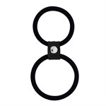 Чёрное двойное эрекционное кольцо Dual Rings Black - фото 1387222