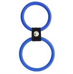 Синее двойное эрекционное кольцо Dual Rings Blue - фото 134327