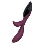 Вишневый с черным хай-тек вибратор ZINI HUA - фото 214867