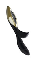 Черный с золотом вибратор хай-тек ZINI HUA - фото 214884