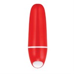Красный миниатюрный вибратор LUSTRE - фото 215432