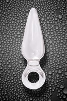 Большая прозрачная анальная пробка JOLIE с кольцом - фото 215451 Большая прозрачная анальная пробка JOLIE с кольцом - фото 215451