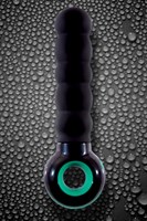 Черный вибратор рельефный ENVIE RIPPLE - фото 240962
