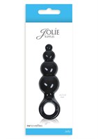 Малая черная анальная пробка Jolie - Ripples - фото 215602