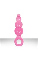 Средняя розовая анальная пробка Jolie - Ripples - фото 215614