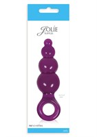 Средняя фиолетовая анальная пробка Jolie Ripples - 12 см. - фото 134480