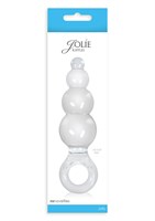 Большая прозрачная анальная пробка Jolie - Ripples - фото 215618