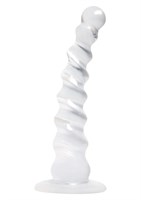 Рифленый прозрачный анальный стимулятор Jollipops - 15,2 см. - фото 215634