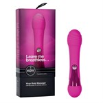 Розовый рельефный вибратор VIRGO - фото 216668