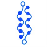 Набор голубых анальных цепочек Posh Silicone O Beads - фото 135195