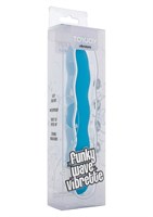 Голубой вибратор волнообразной формы Funky Wave Blue - 19 см. - фото 241834 Голубой вибратор волнообразной формы Funky Wave Blue - 19 см. - фото 241834