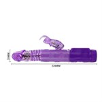 Фиолетовый вибратор Up and Down Love Doudse с ротацией - 22,4 см. - фото 135358