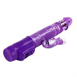 Фиолетовый хай-тек вибратор с ротацией и возвратно-поступательным движением - 24 см. - фото 135372