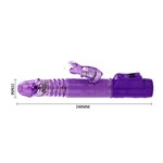 Фиолетовый хай-тек вибратор с ротацией и возвратно-поступательным движением - 24 см. - фото 135373