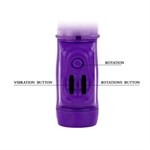 Фиолетовый хай-тек вибратор с ротацией и возвратно-поступательным движением - 24 см. - фото 135375