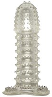 Прозрачная насадка с шипиками Cristal Condom - 12,5 см. - фото 164766