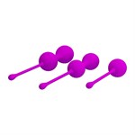 Набор лиловых вагинальных шариков Kegel Ball - фото 164267