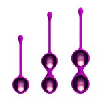 Набор лиловых вагинальных шариков Kegel Ball - фото 164268