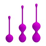 Набор лиловых вагинальных шариков Kegel Ball - фото 164266