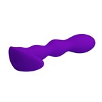 Фиолетовый анальный стимулятор простаты с вибрацией Yale - 14,5 см. - фото 1401377