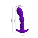 Фиолетовый анальный стимулятор простаты с вибрацией Yale - 14,5 см. - фото 169881