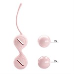 Нежно-розовые вагинальные шарики на сцепке Kegel Tighten Up I - фото 1401382