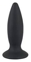 Чёрная перезаряжаемая анальная пробка Black Velvets Recharge Plug M - 12,5 см. - фото 173717