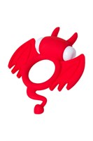 Красное эрекционное кольцо на пенис JOS COCKY DEVIL - фото 90541