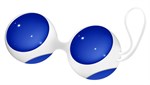 Синие вагинальные шарики Ben Wa Small в белой оболочке - фото 100946