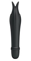 Чёрный миниатюрный вибромассажер Edward с усиками - 14,5 см. - фото 63343