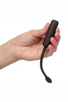 Черное виброяйцо с браслетом-пультом Wristband Remote Petite Bullet - фото 1412054