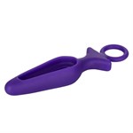 Фиолетовая силиконовая пробка с прорезью Silicone Groove Probe - 10,25 см. - фото 1401485