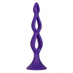 Фиолетовая анальная елочка Silicone Triple Probe - 14,5 см. - фото 90599