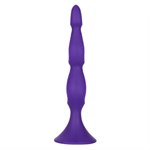 Фиолетовая анальная елочка Silicone Triple Probe - 14,5 см. - фото 90600