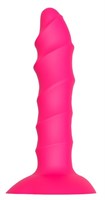 Розовый ребристый анальный фаллоимитатор TWISTED PLUG - 14 см.  - фото 172818